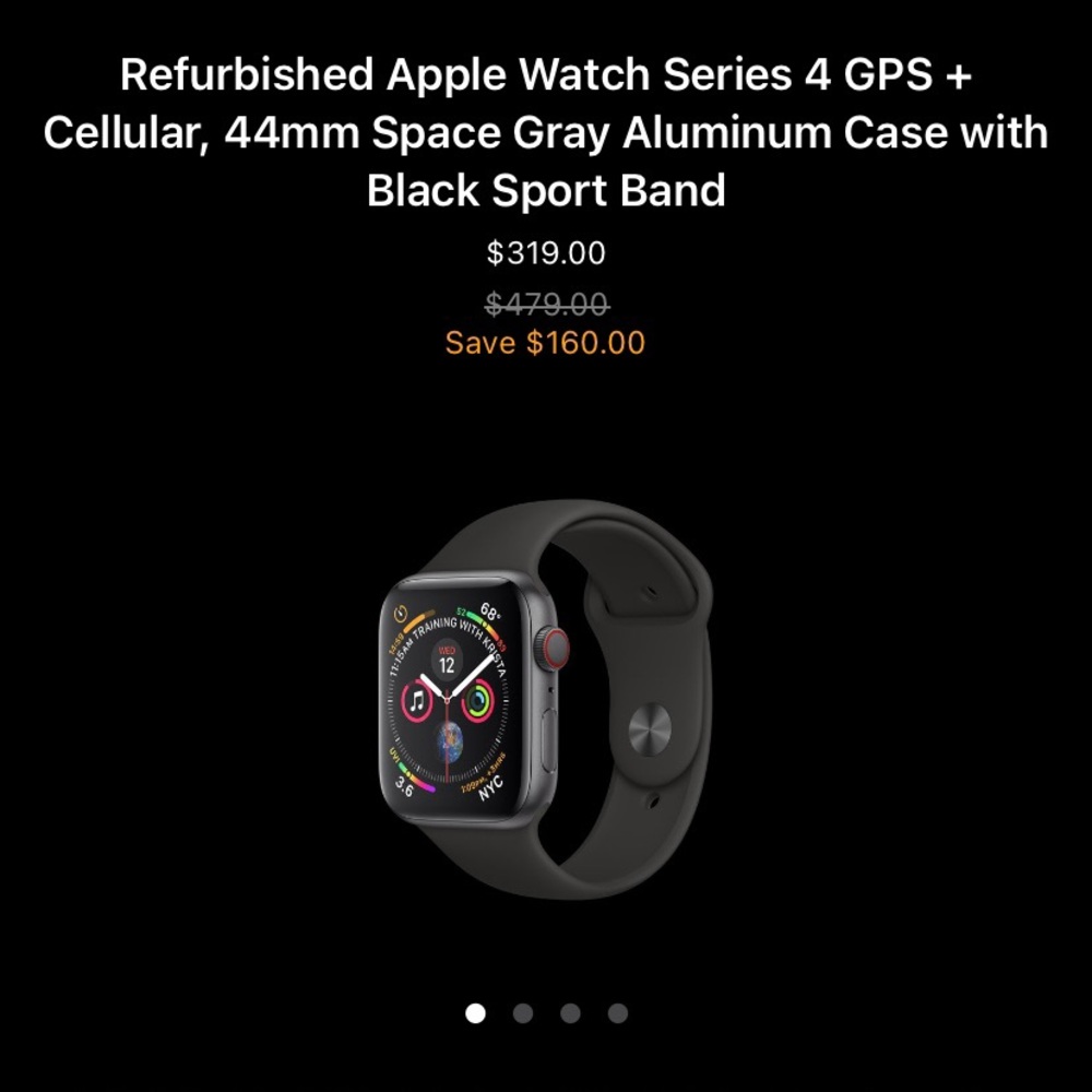 Apple Watch S4 with gps + cellular - refurbished open box for sale